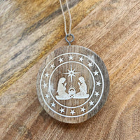 Round Nativity Ornament