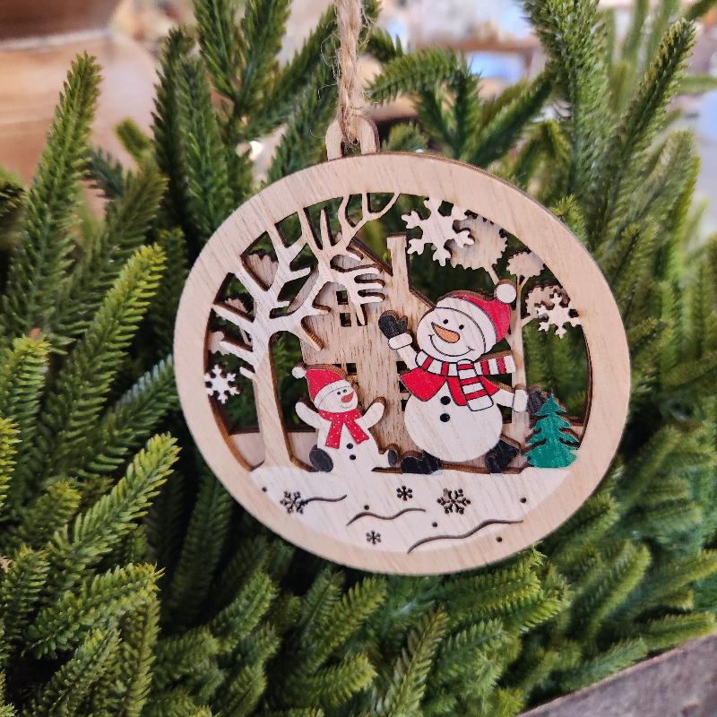 Round Snowman Ornament