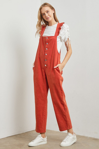 Ruffle Sleeve Overalls