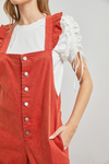 Ruffle Sleeve Overalls