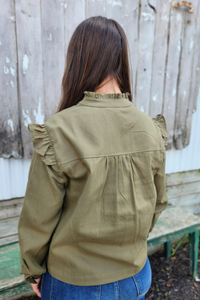 Ruffle Sleeve Jacket