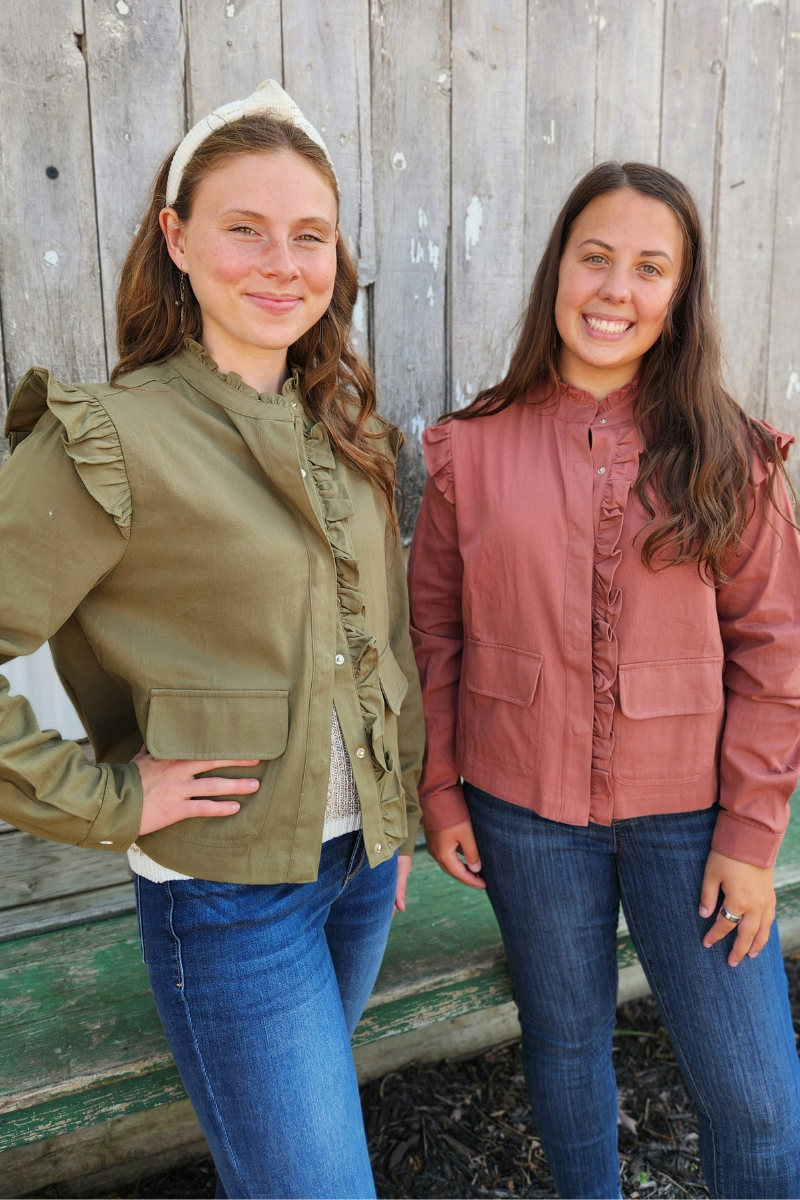 Ruffle Sleeve Jacket