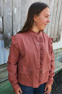 Ruffle Sleeve Jacket