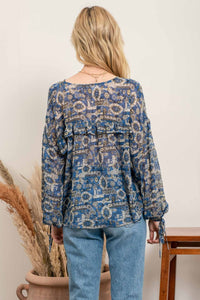 Ruffled Pattern Top