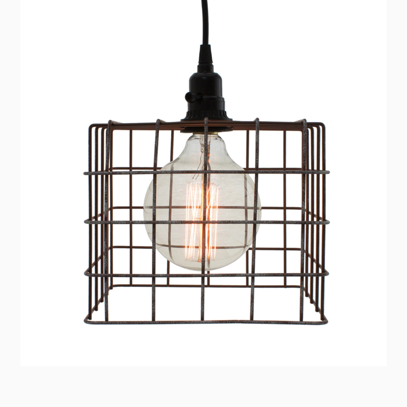 Square Cage Pendant Light