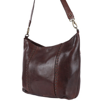 Leather Studded Hobo Bag