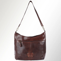 Leather Studded Hobo Bag