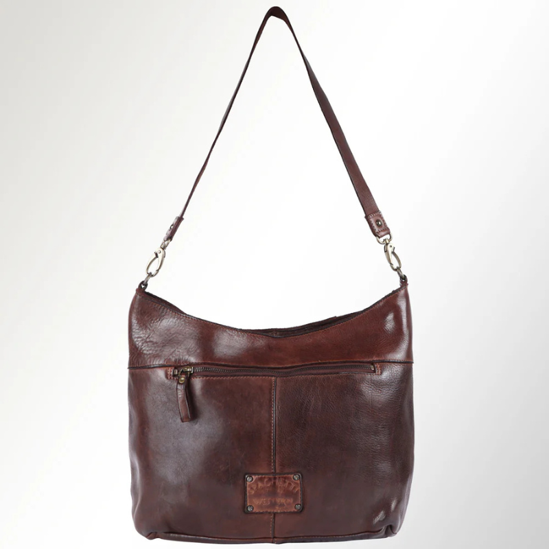 Leather Studded Hobo Bag