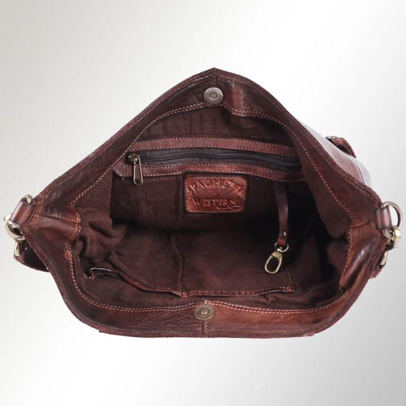 Leather Studded Hobo Bag