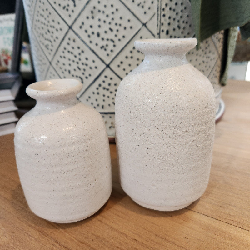 Sandy White Vase