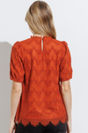 Scallop Hem Blouse