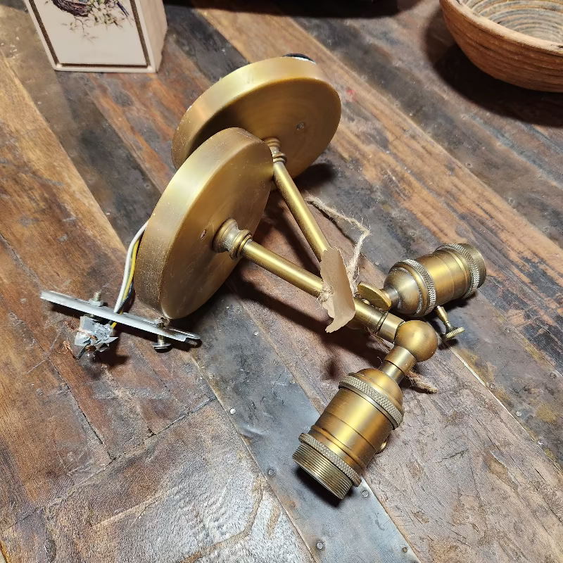 Set of 2 Brass Wall Sconce