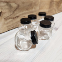 Set of 6 Glass Spice Jars