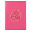 She Is Brave Pink Journal