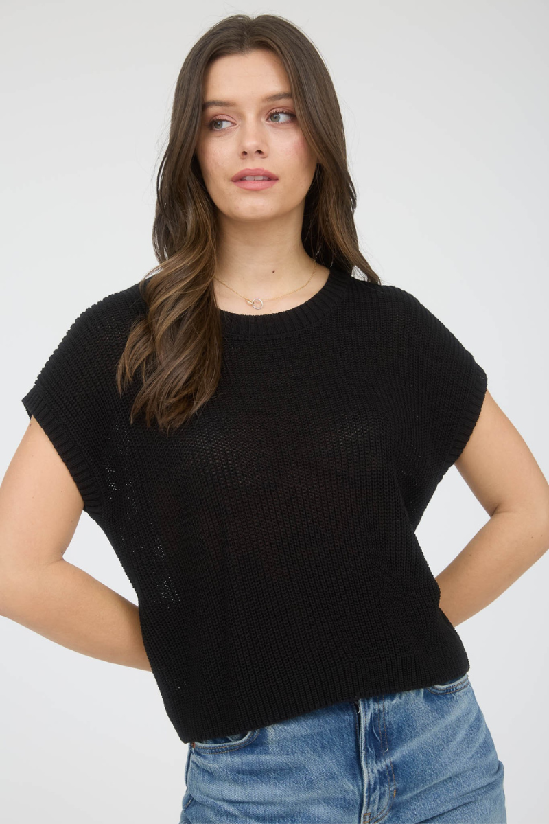 Short Sleeve Knit Pullover