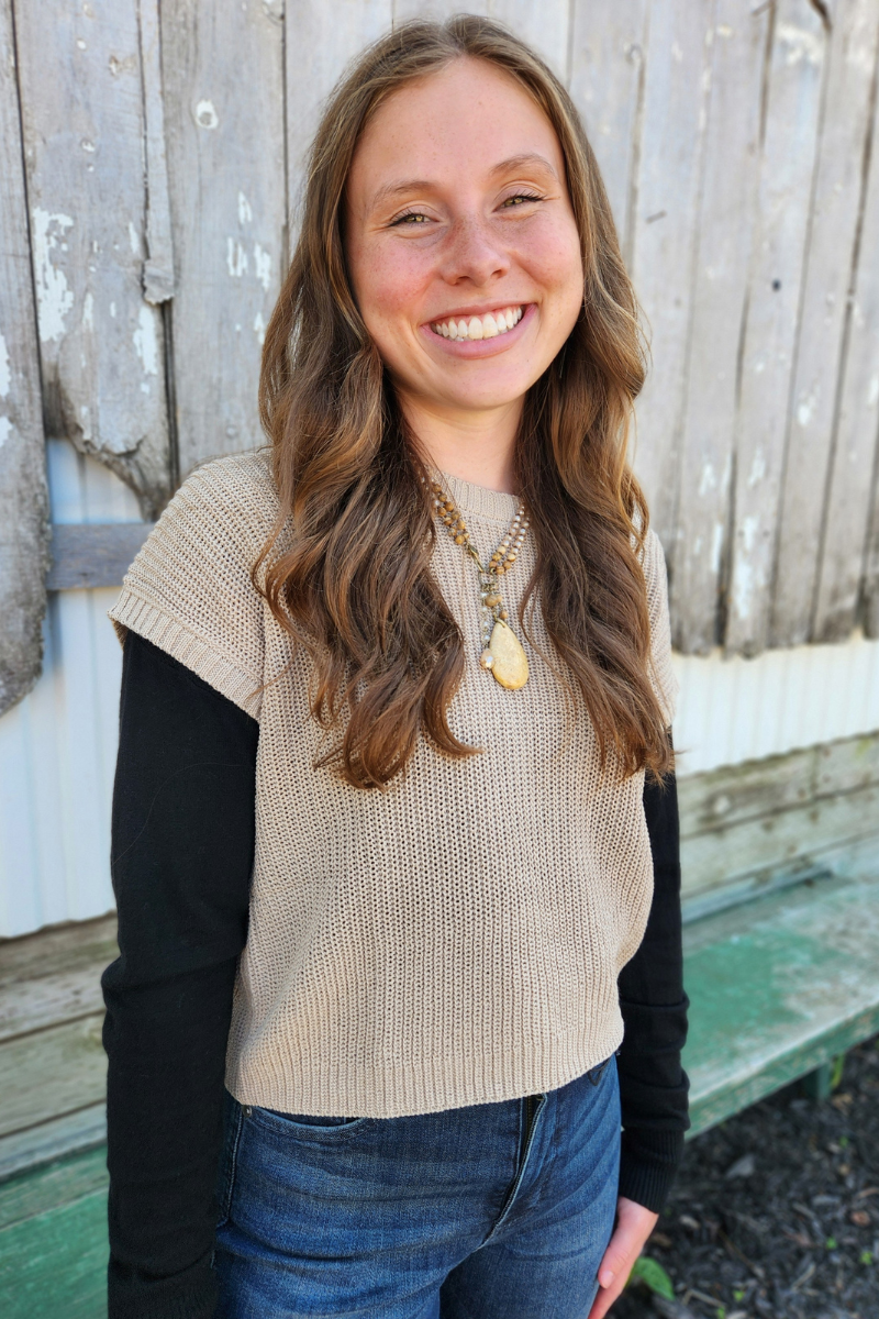 Short Sleeve Knit Pullover