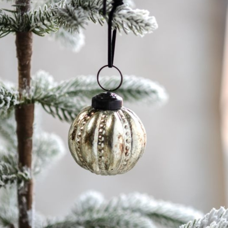 Silver Glass Ornament