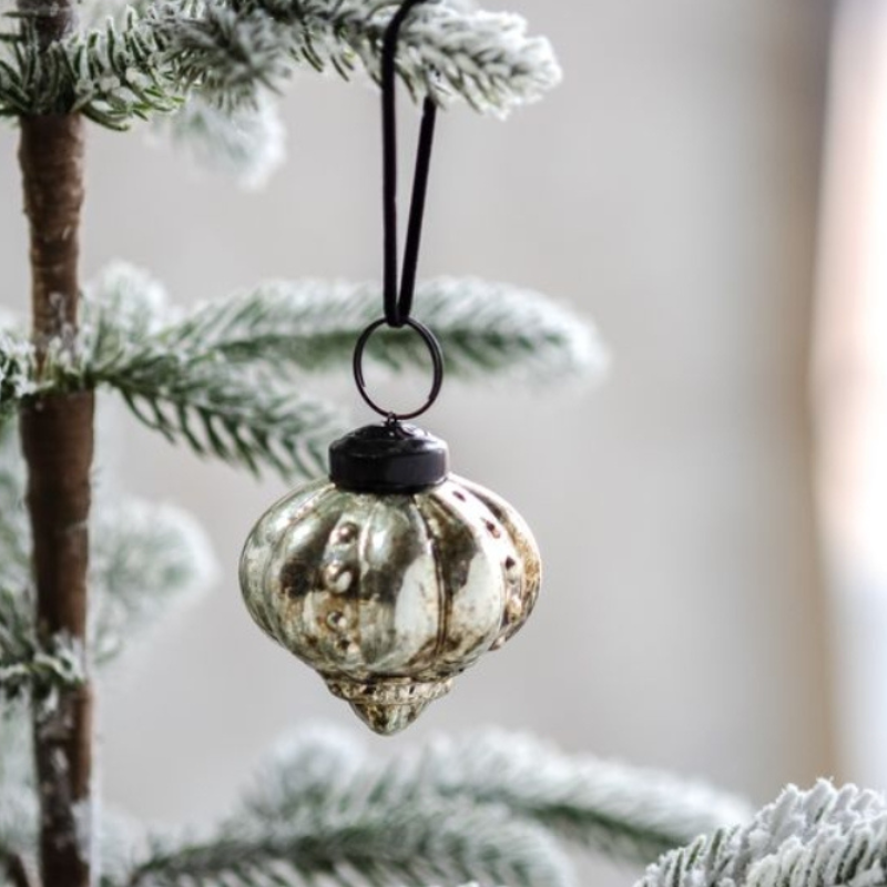 Silver Glass Ornament