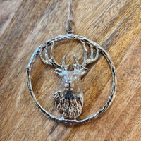 Silver Deer Ornament