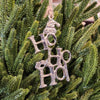 Silver Ho Ho Ho Ornament