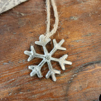 Silver Snowflake Ornament