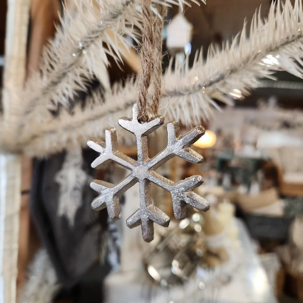 Silver Snowflake Ornament