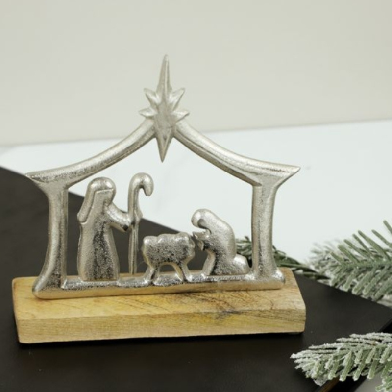 Silver Nativity Tabletop