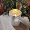 Snowflake Glass LED Candle
