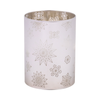 Snowflake Glass LED Candle