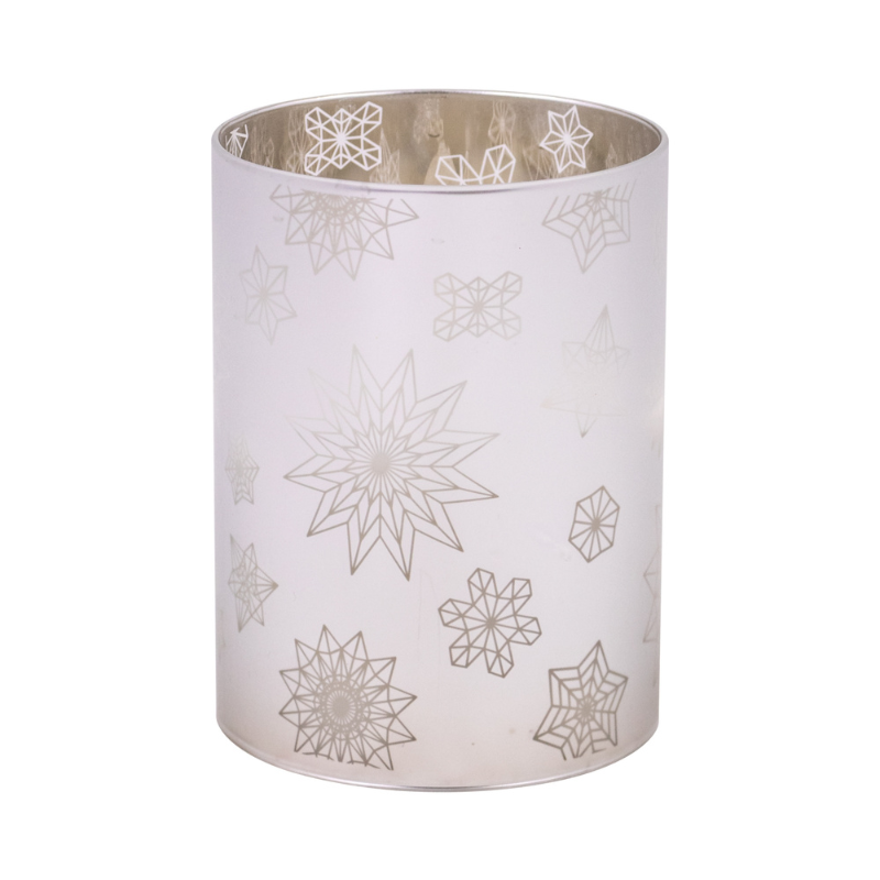 Snowflake Glass LED Candle
