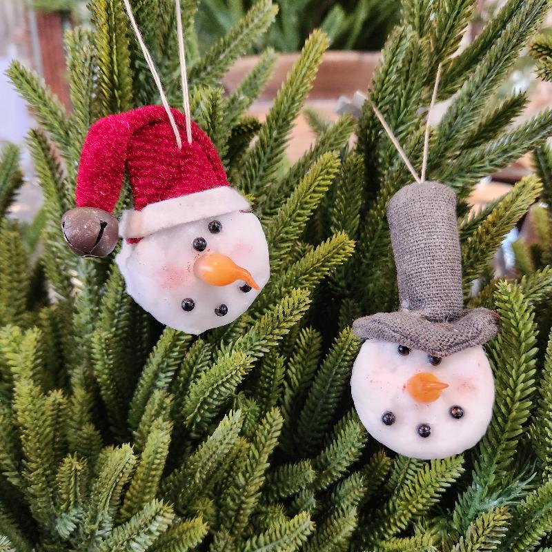 Snowman Face Ornaments