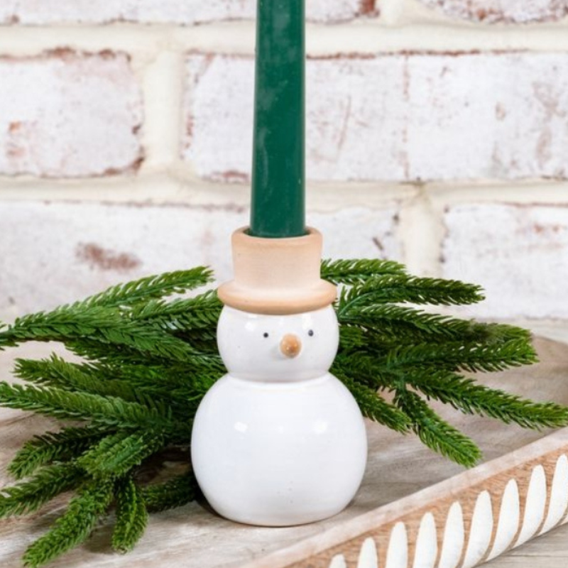Snowman Taper Holder
