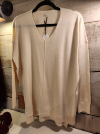 Soft V-Neck Sweater ivory