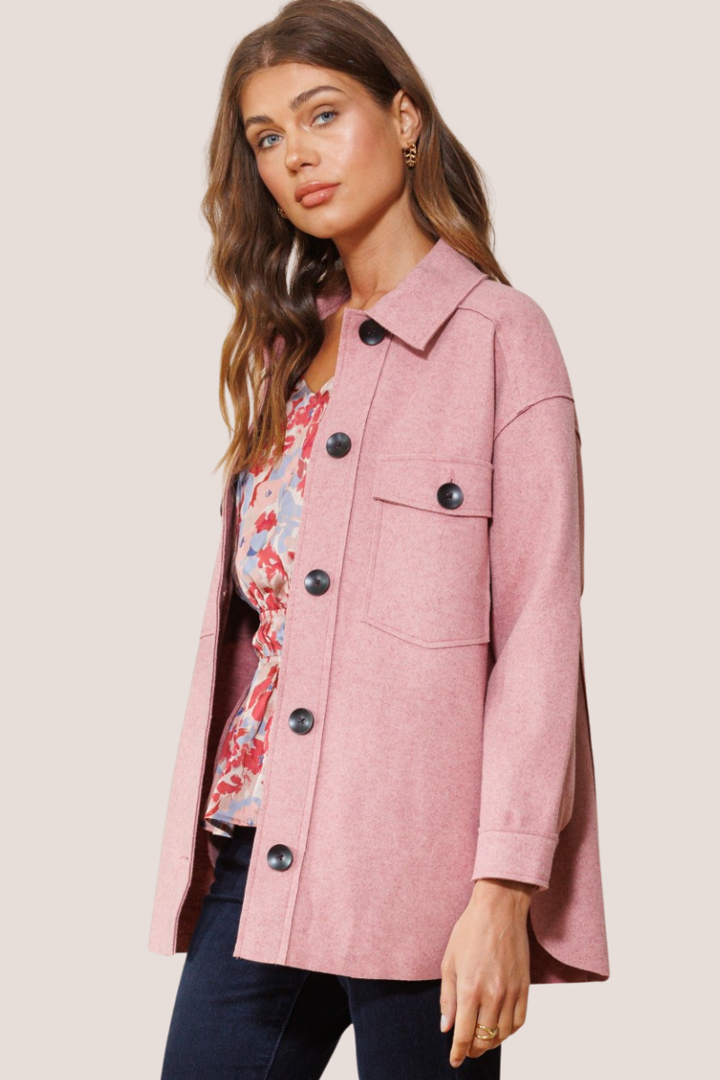 Solid Oversized Shacket