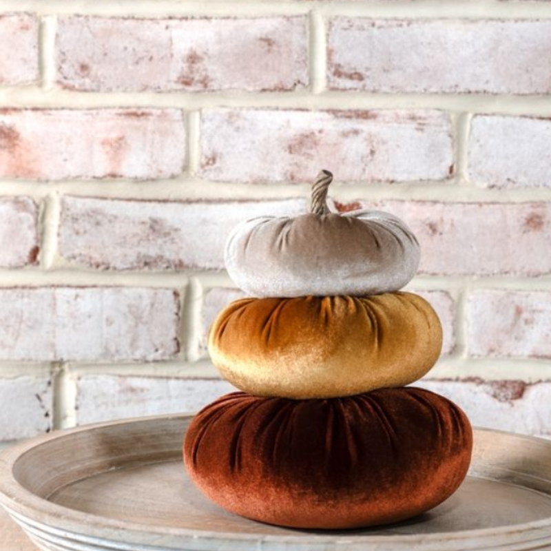Velvet Pumpkin Stack