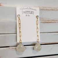 Stone Chain Drop Earring
