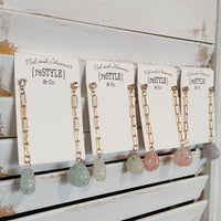 Stone Chain Drop Earring