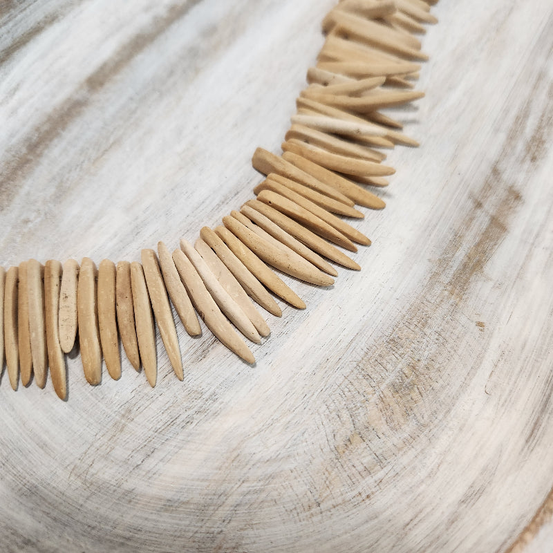 Strand of Coconut Shell Stick Beads