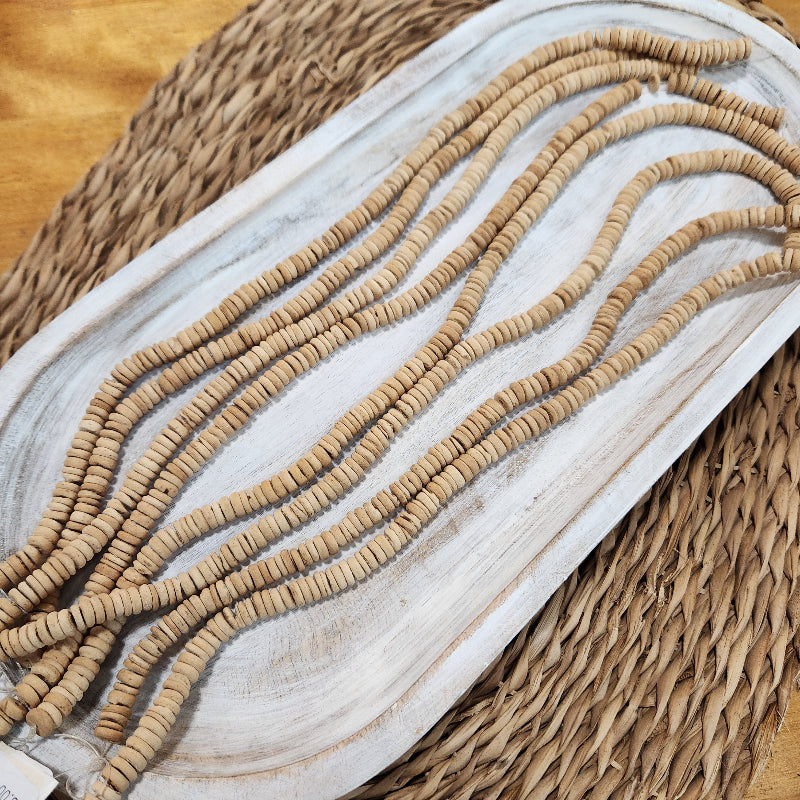 Strand of Coconut Shell Disk Beads