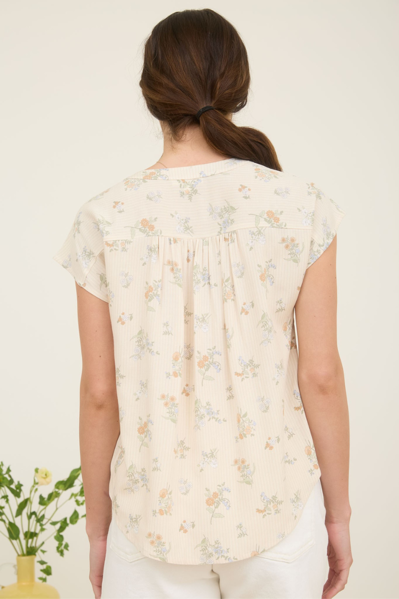 Stripe Floral Blouse