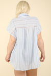 Stripe Button Down Blouse