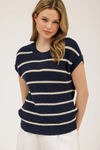 Striped Sweater Knit Top