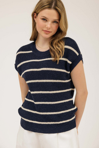 Striped Sweater Knit Top