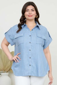 Striped Chambray Shirt