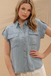 Striped Chambray Shirt