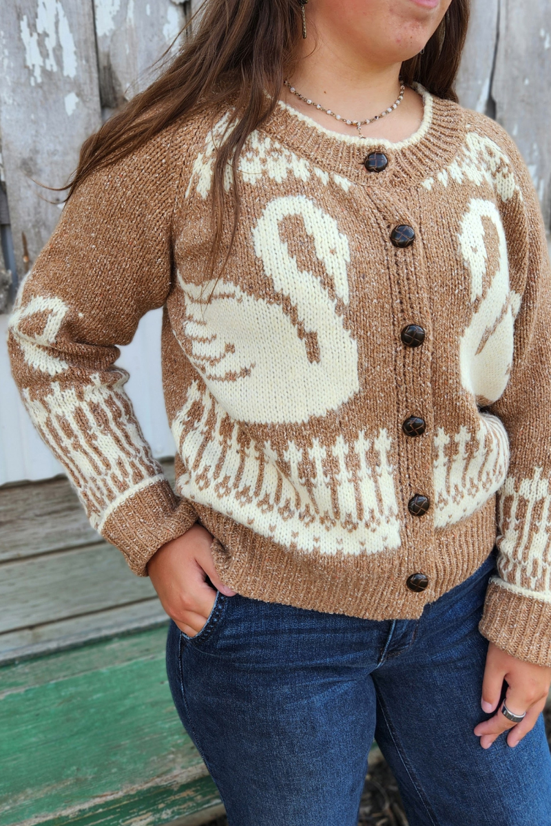 Swan Sweater Cardigan