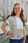 Taupe Colorblock Top