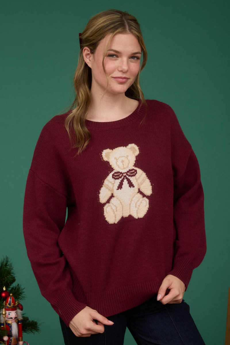 Teddy Bear Knit Sweater