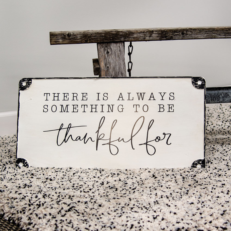 Thankful Metal Sign