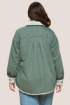 Two-Tone Terry Shacket